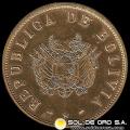 MEDALLA - ORO 900 - PAIS: REPUBLICA DE BOLIVIA - INDEPENDENCIA ECONOMICA - 31/10/1952 